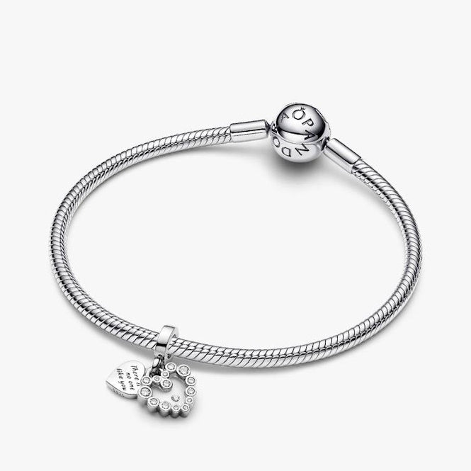 Sparkling Heart Double Dangle Charms