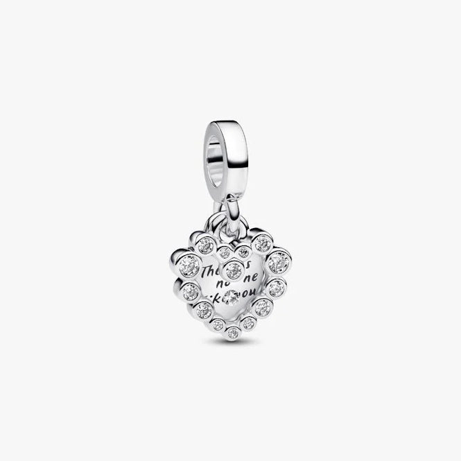 Pandora Sparkling Heart Double Dangle Charms