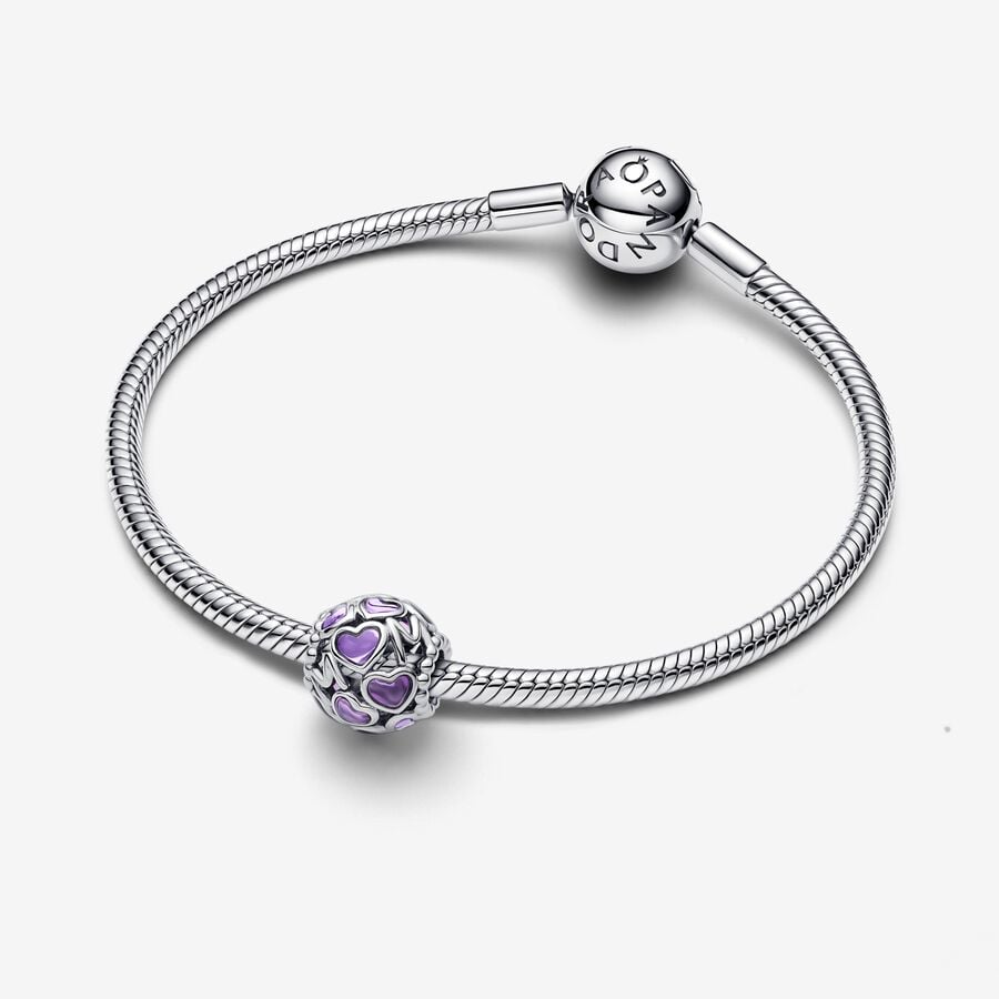 Openwork Hearts Mom Charms