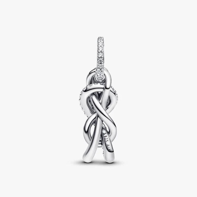 Pave Infinity Knot Dangle Charms