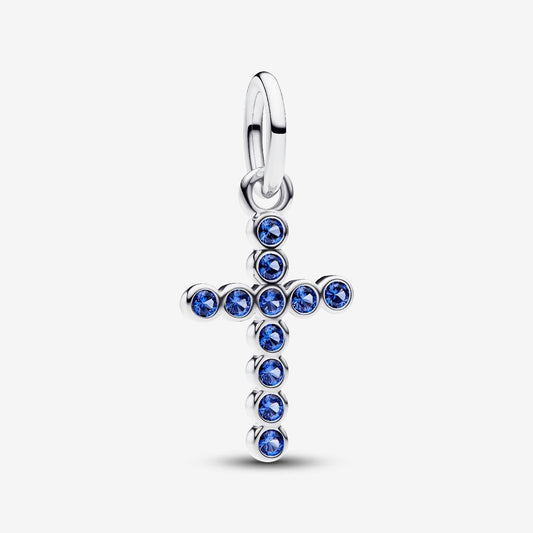 Blue Cross Dangle Charms