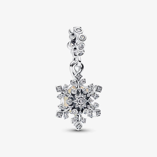 Pandora Opalescent Snowflake Double Dangle Charms