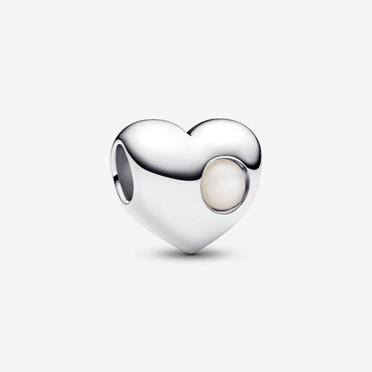 Engravable June Birthstone Heart Charms