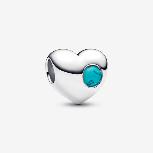 Engravable December Birthstone Heart Charms