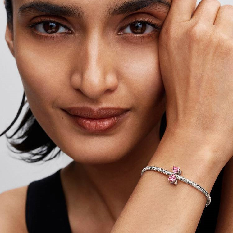 Pandora Sparkling Pink Bow Charms