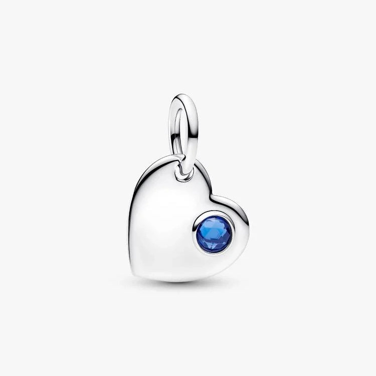 Pandora September Birthstone Engravable Heart Dangle Charms