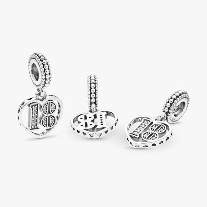 Pandora 18 Years of Love Dangle Charms