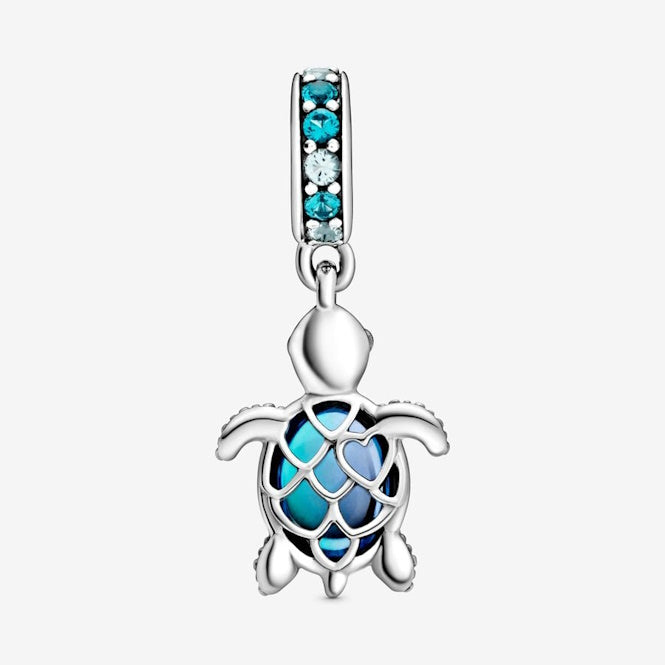 Murano Glass Sea Turtle Dangle Charms