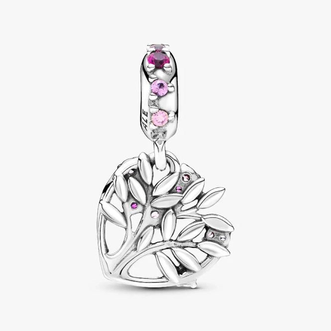 Pandora Pink Heart Family Tree Dangle Charms
