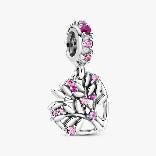 Pandora Pink Heart Family Tree Dangle Charms
