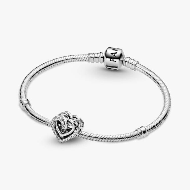 Sparkling Entwined Hearts Charms