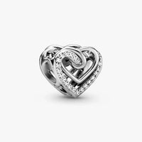 Sparkling Entwined Hearts Charms