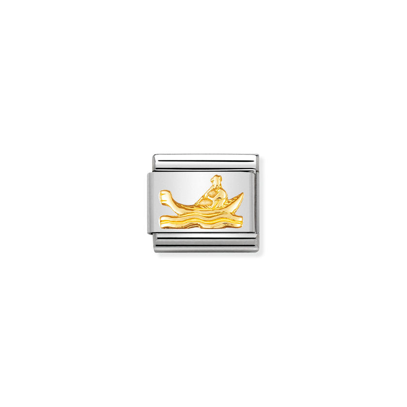 Classic Gold Gondola Travel & Flag Charms