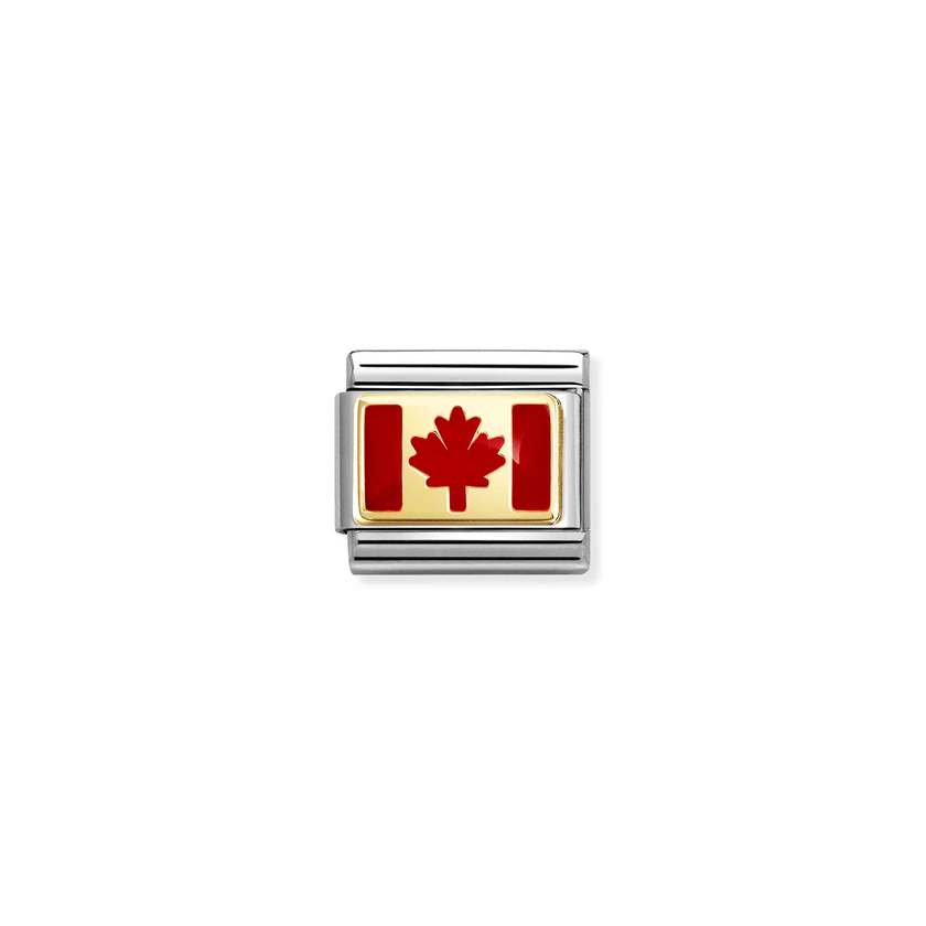 Nomination Classic Gold and Enamel Canada Travel & Flag Charms