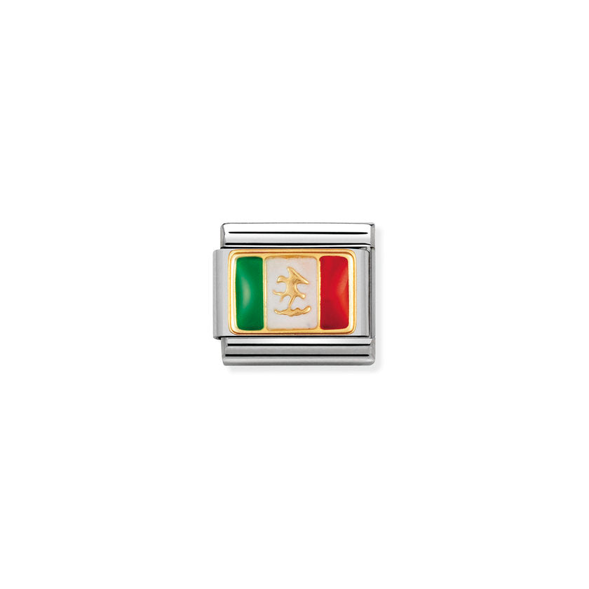Classic Gold and Enamel Mexico Travel & Flag Charms