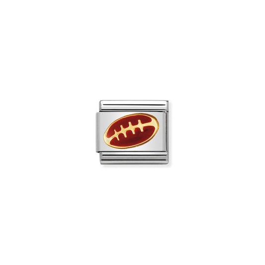 Classic Gold and Enamel American Football Sports & Hobbies Charms