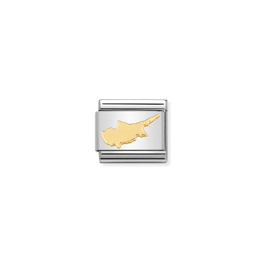 Classic Gold Cyprus Island Travel & Flag Charms
