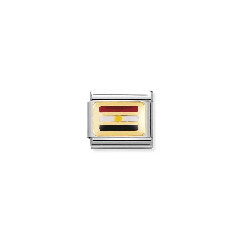 Classic Gold and Enamel Egypt Travel & Flag Charms