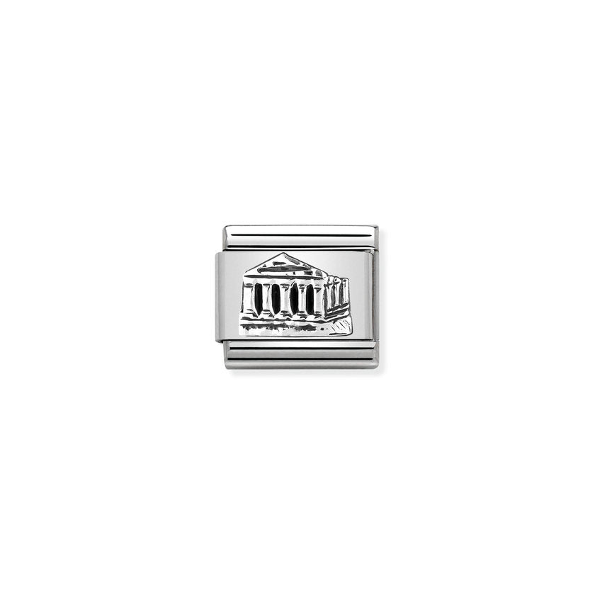 Classic Silver Parthenon Travel & Flag Charms