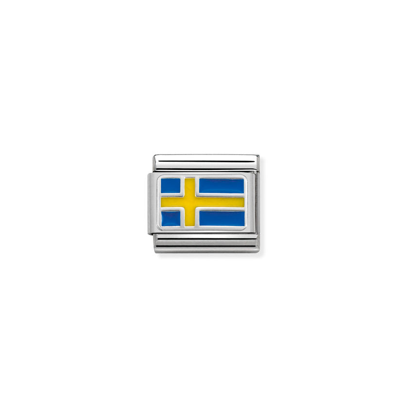 Classic Silver and Enamel Sweden Travel & Flag Charms