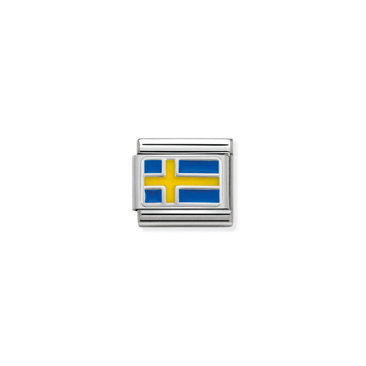 Classic Silver and Enamel Sweden Travel & Flag Charms
