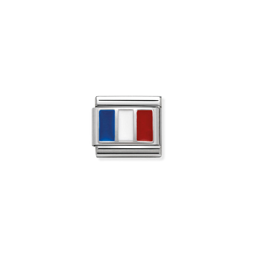 Classic Silver and Enamel France Travel & Flag Charms