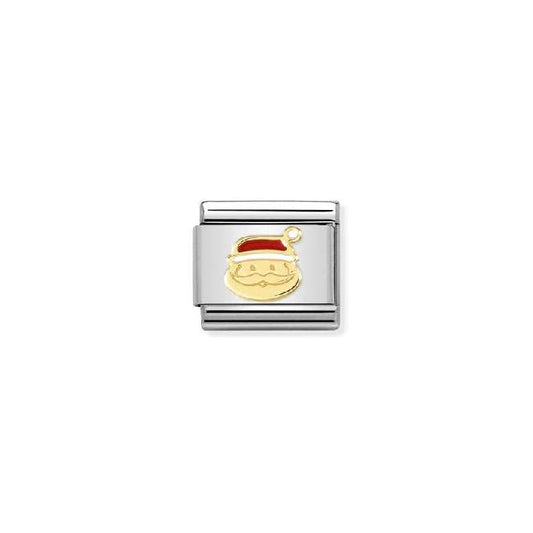 Classic Gold Red & White Face of Santa Claus Christmas Charms