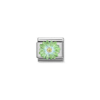 Classic Silver and Enamel Green CZ Flowers & Nature Charms