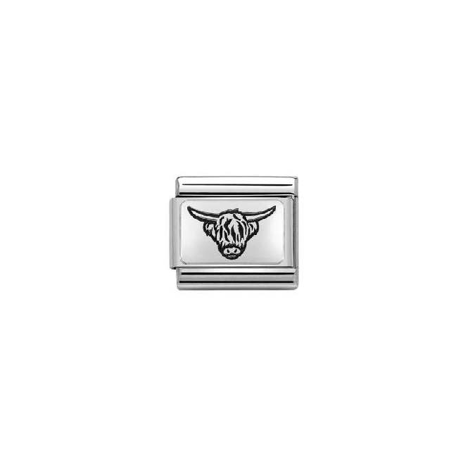 Classic Silver Highland Cattle Animal Charms