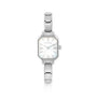 Nomination Time Paris Rectangle Mother of Pearl Dial & Silver Charm Bracelet Watch