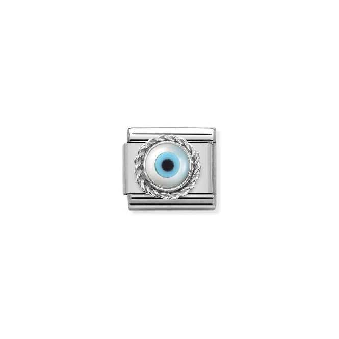 Classic Silver & CZ Greek Eye Faith & Religion Charms
