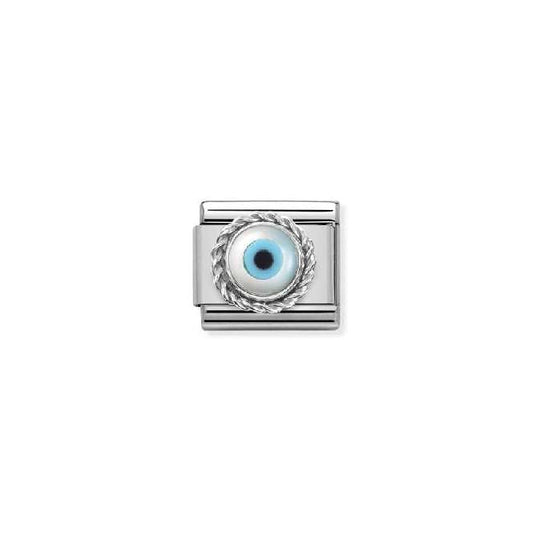 Classic Silver & CZ Greek Eye Faith & Religion Charms