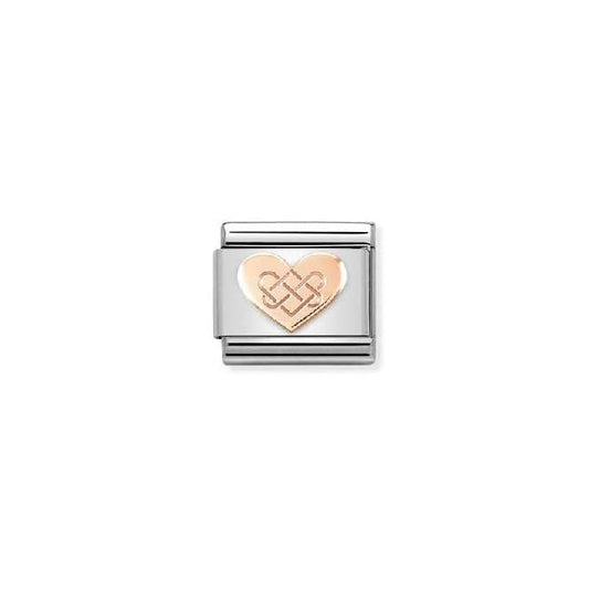 Classic Rose Gold Celtic Knot Heart Love & Hearts Charms