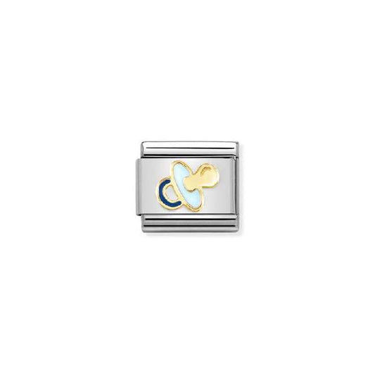 Classic Gold New Light Blue Pacifier Friends & Family Charms