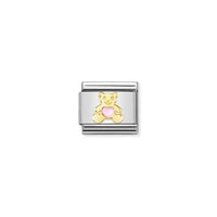 Classic Gold Pink Bear Animals Charms