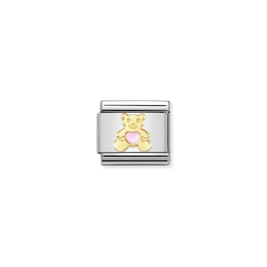 Classic Gold Pink Bear Animals Charms