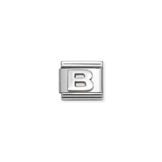 Classic Oxidised Silver B Letters & Numbers Charms