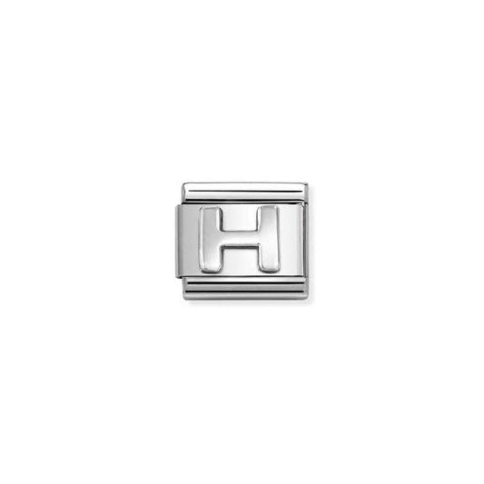 Classic Oxidised Silver H Letters & Numbers Charms