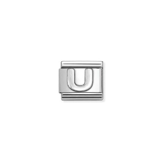 Classic Oxidised Silver U Letters & Numbers Charms