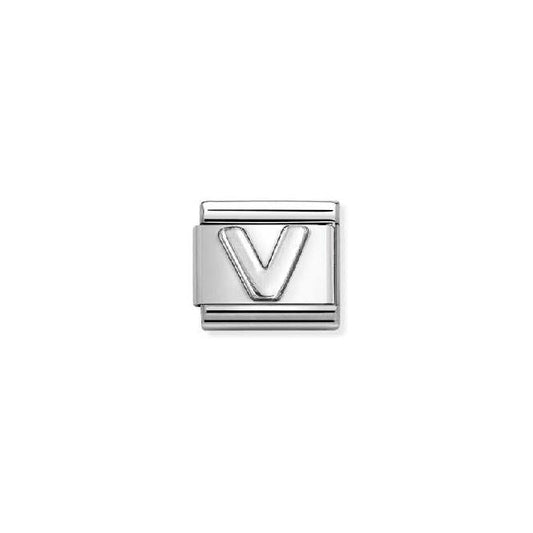 Classic Oxidised Silver V Letters & Numbers Charms