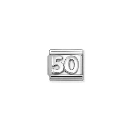 Nomination Classic Oxidised Silver 50 Letters & Numbers Charm