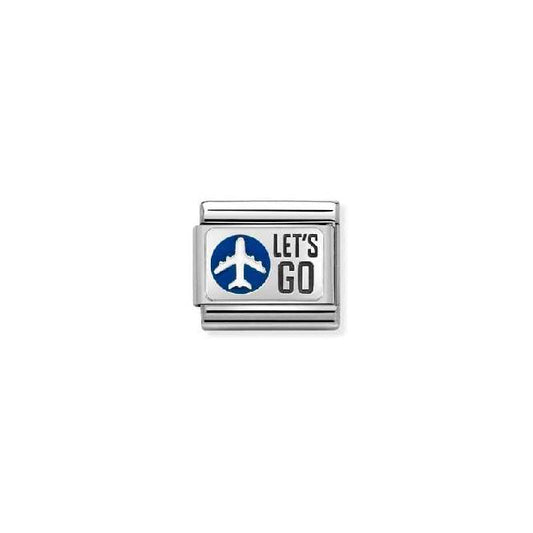 Classic Silver and Enamel Let's Go Travel & Flag Charms
