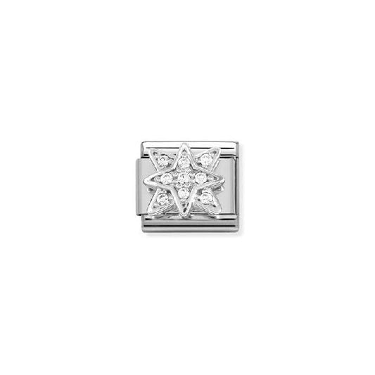 Classic Silver and CZ Wind Rose Travel & Flag Charms