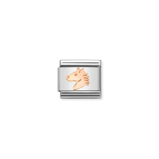 Classic Rose Gold Horse Head Animals Charms