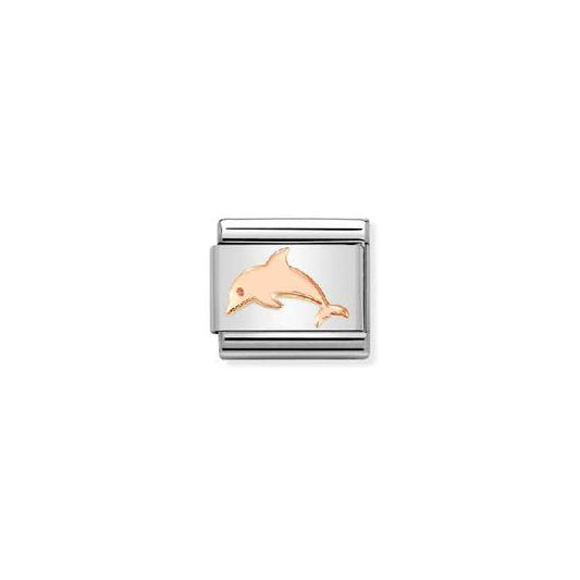 Nomination Classic Rose Gold Dolphin Animals Charm