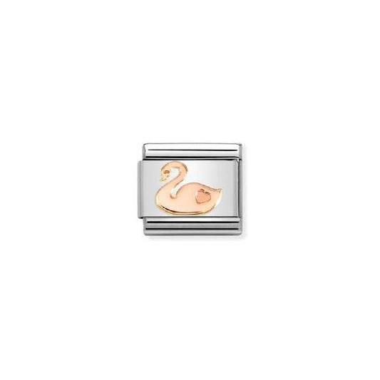 Classic Rose Gold Swan Animals Charms