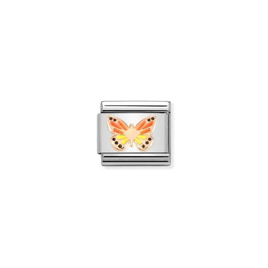 Classic Rose Gold and Enamel Rainbow Butterfly Love & Hearts Charms