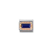 Classic Rose Gold Lapis Rich Baguette Sparkly & Stones Charms