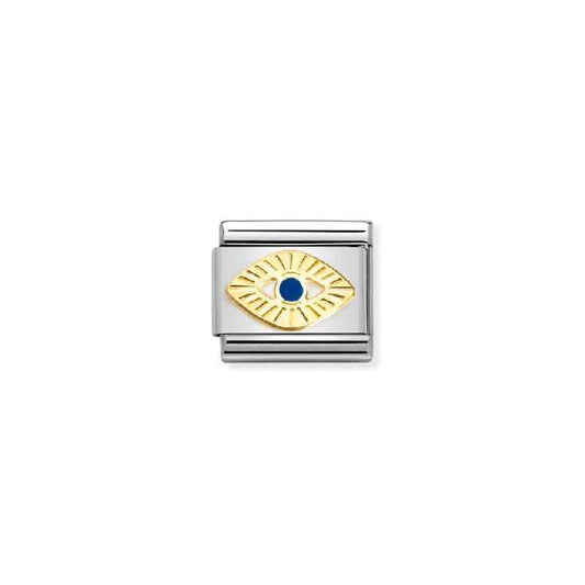 Classic Gold and Enamel Diamond-Etched God Eye Faith & Religion Charms