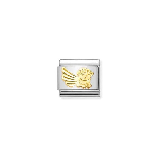 Classic Gold Diamond-Etched Angel Fashion & Fun Charms